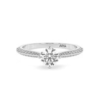 Anello Ama Donna in Oro bianco Diamante Lab Grown AMA-AN-1019-16